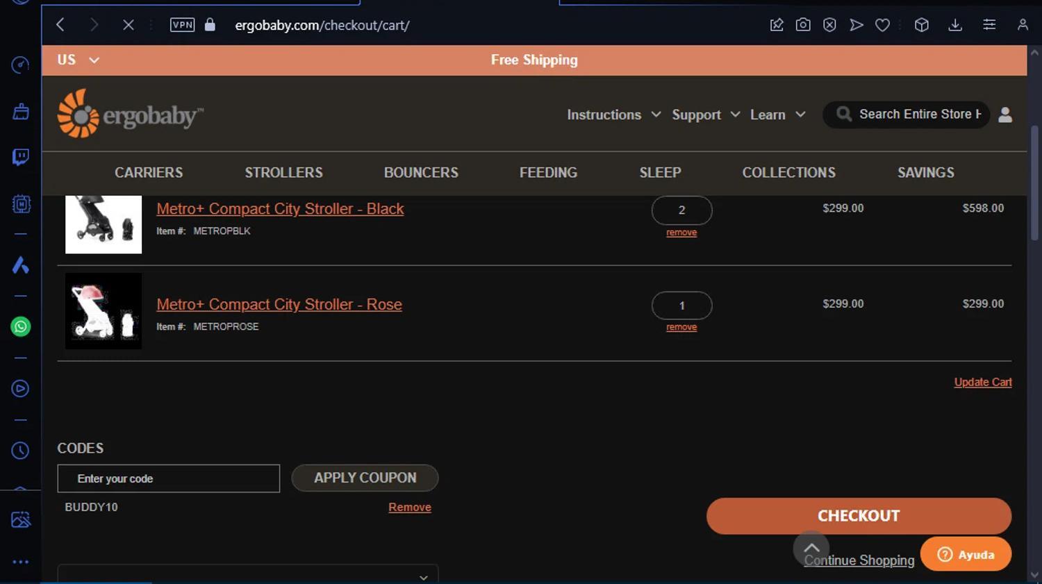 How to apply Ergobaby coupon code